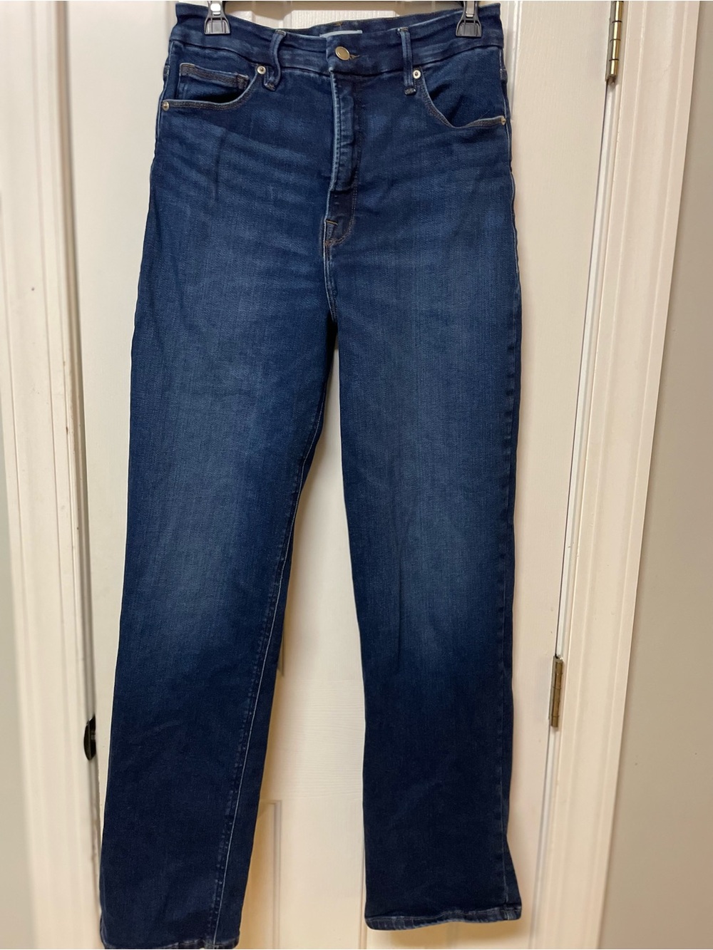 Good American Dark Indigo Good Legs straight Jeans